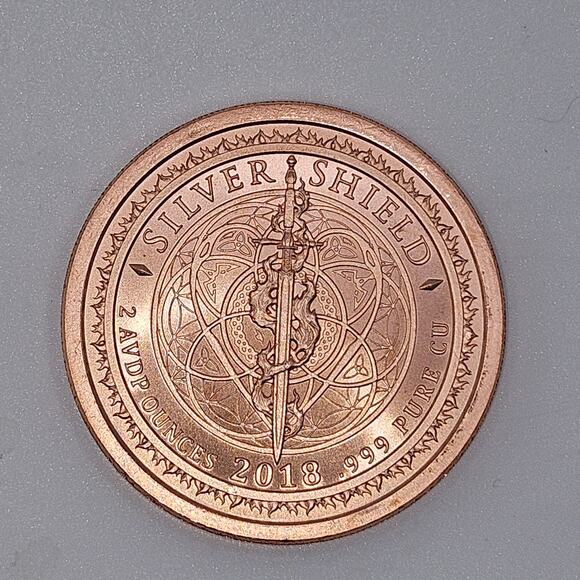 2018 Silver Shield 2 oz Copper Round | Phoenix Rising | .999 Fine CU - Picture 3 of 3